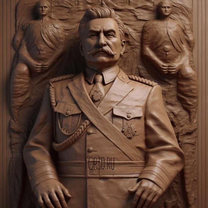 Statue Stalin 3 stl model for CNC